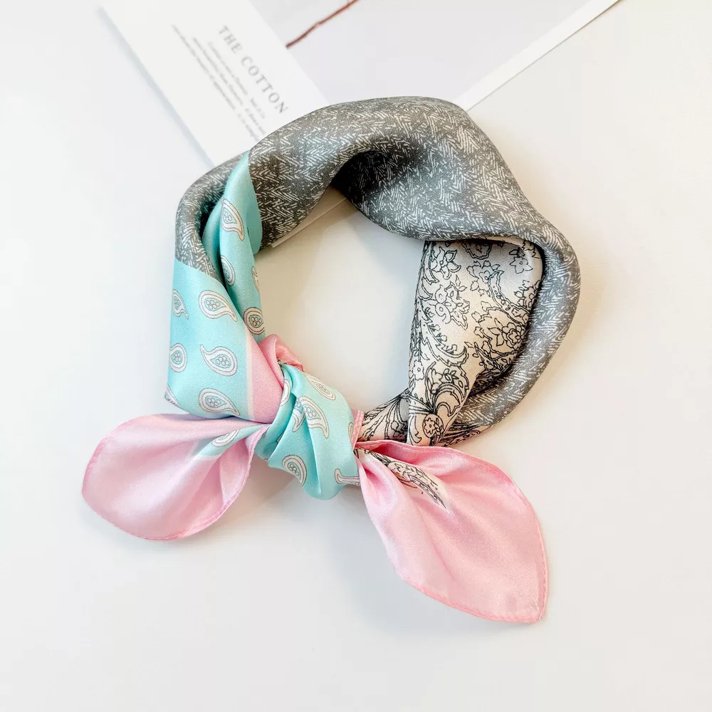 Printed Silk Square Scarf, image 2