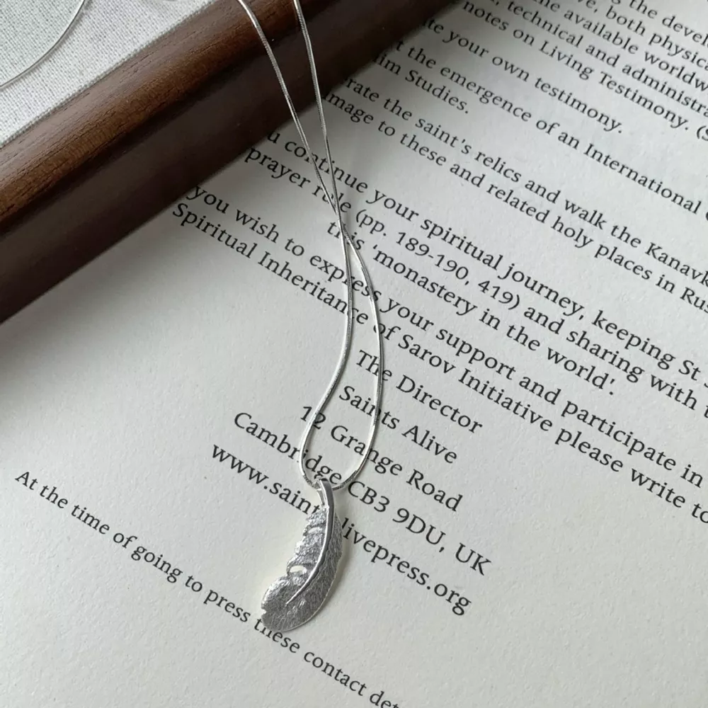 Feather Pendant Necklace, image 5