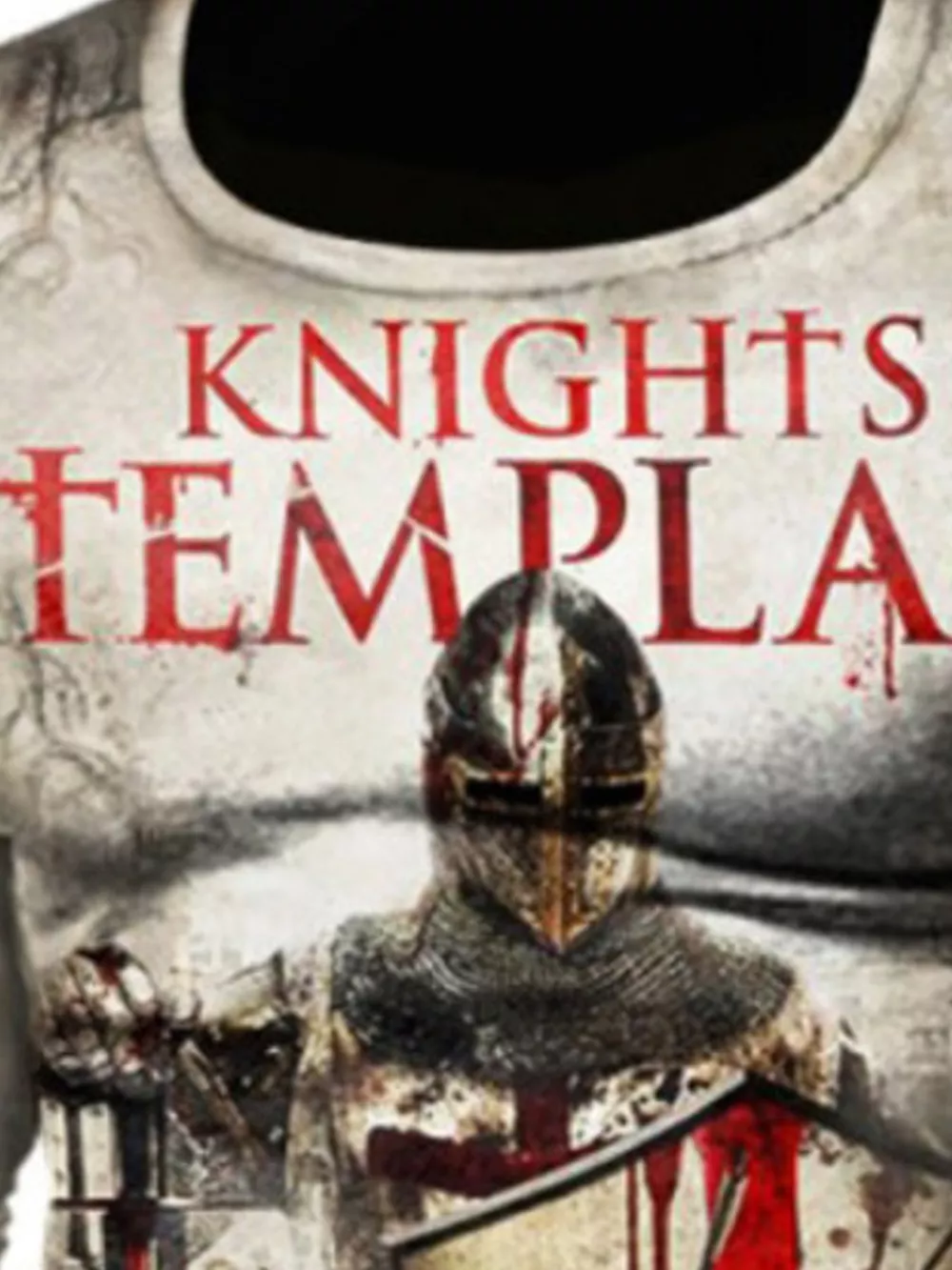 Men's Full Size Knights Templar Graphic Long Sleeve T-Shirt Plus Size, image 2