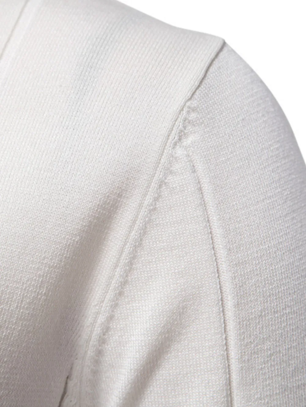 Men's Classic Zip-Neck Knitted Polo Shirt, image 4