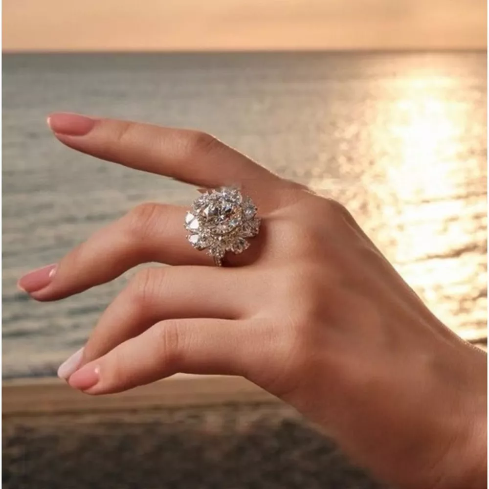 5 Carat 925 Sterling Silver Moissanite Ring, image 6
