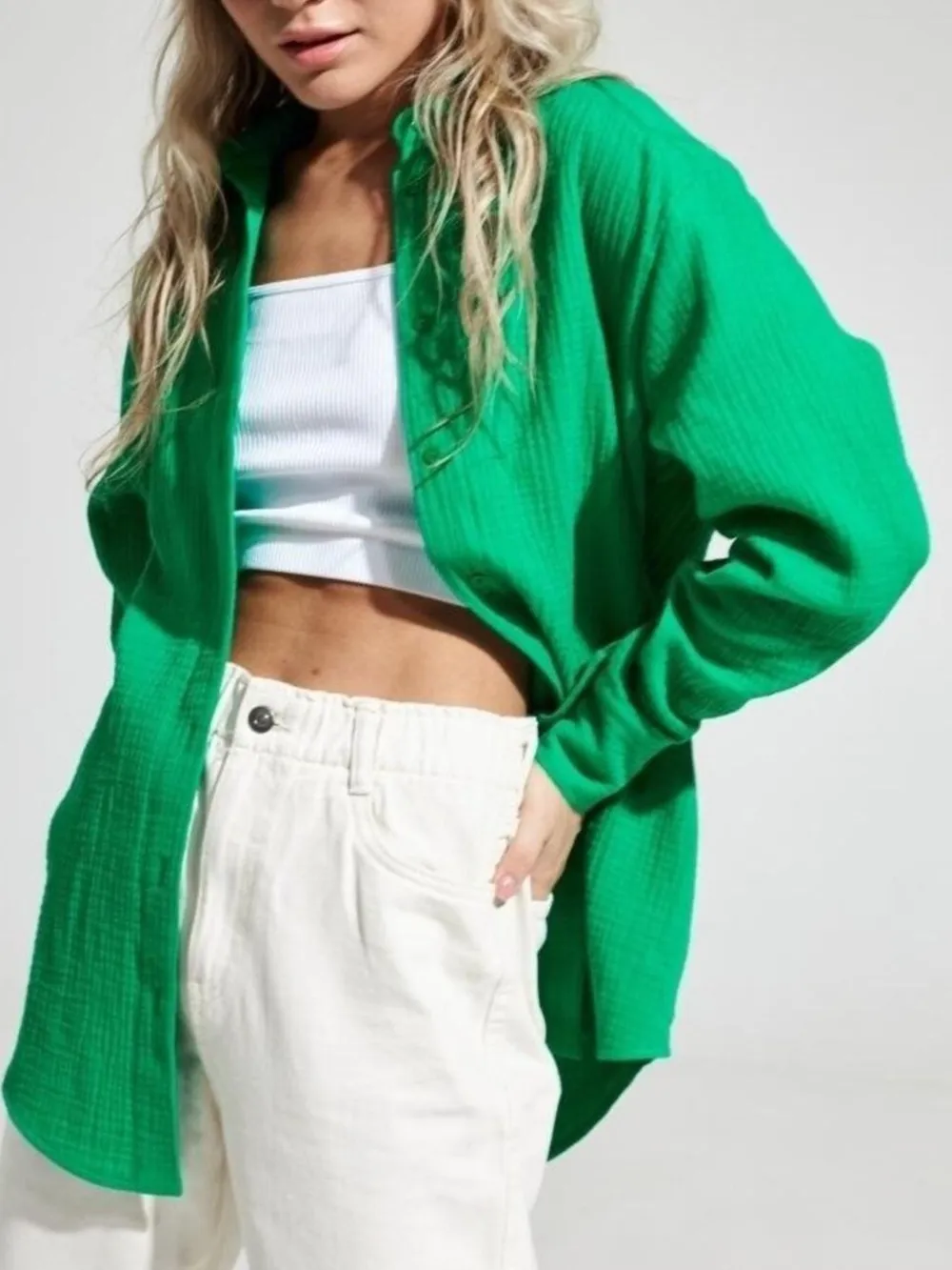 Button Up Long Sleeve Texture Shirt, image 18