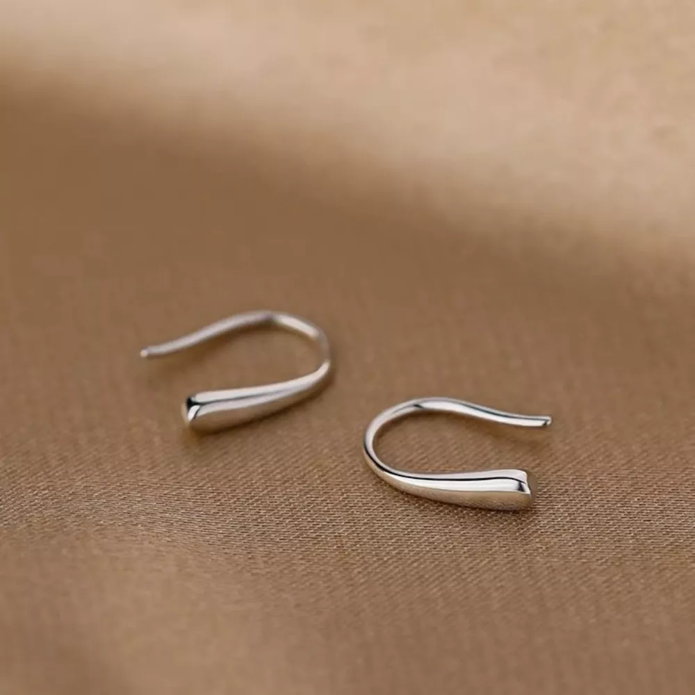 925 Sterling Silver U Shaped Earrings, image 3