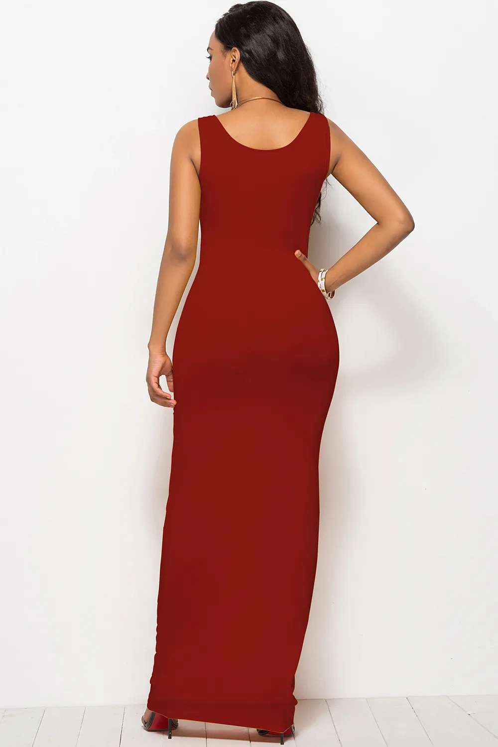Scoop Neck Wide Strap Maxi Dress, image 27