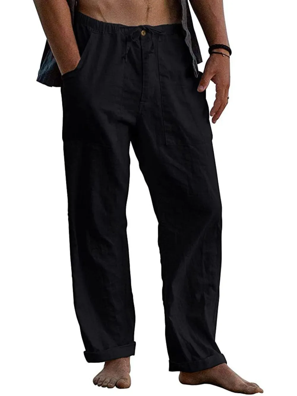 Men's Full Size Drawstring Straight Leg Pants Plus Size, image 7