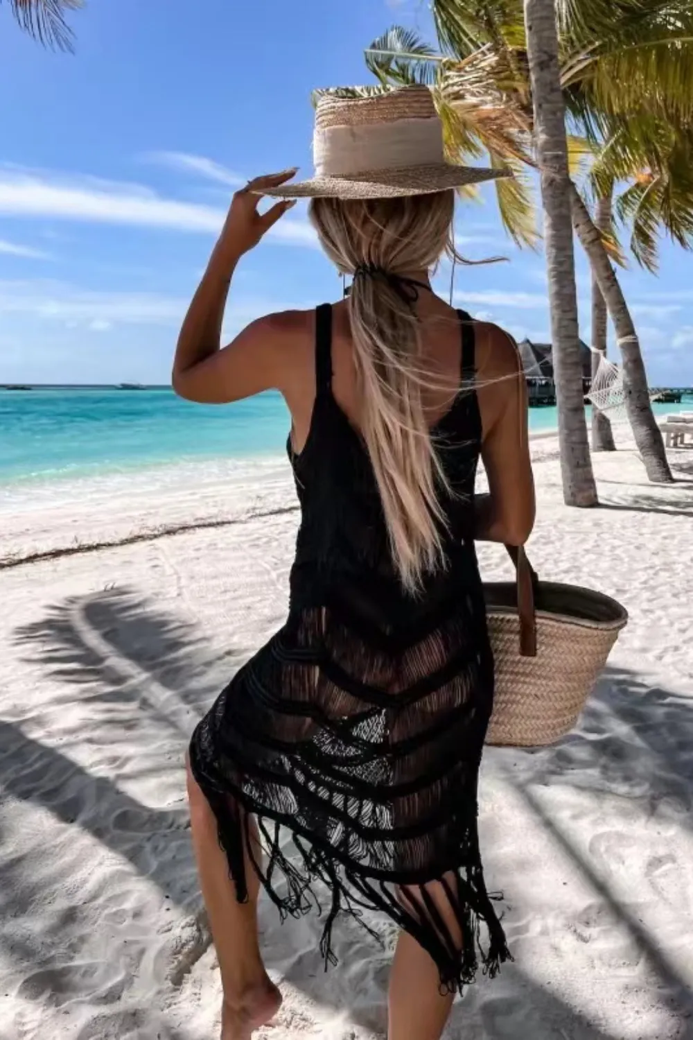 Fringe Scoop Neck Cover-Up, image 6