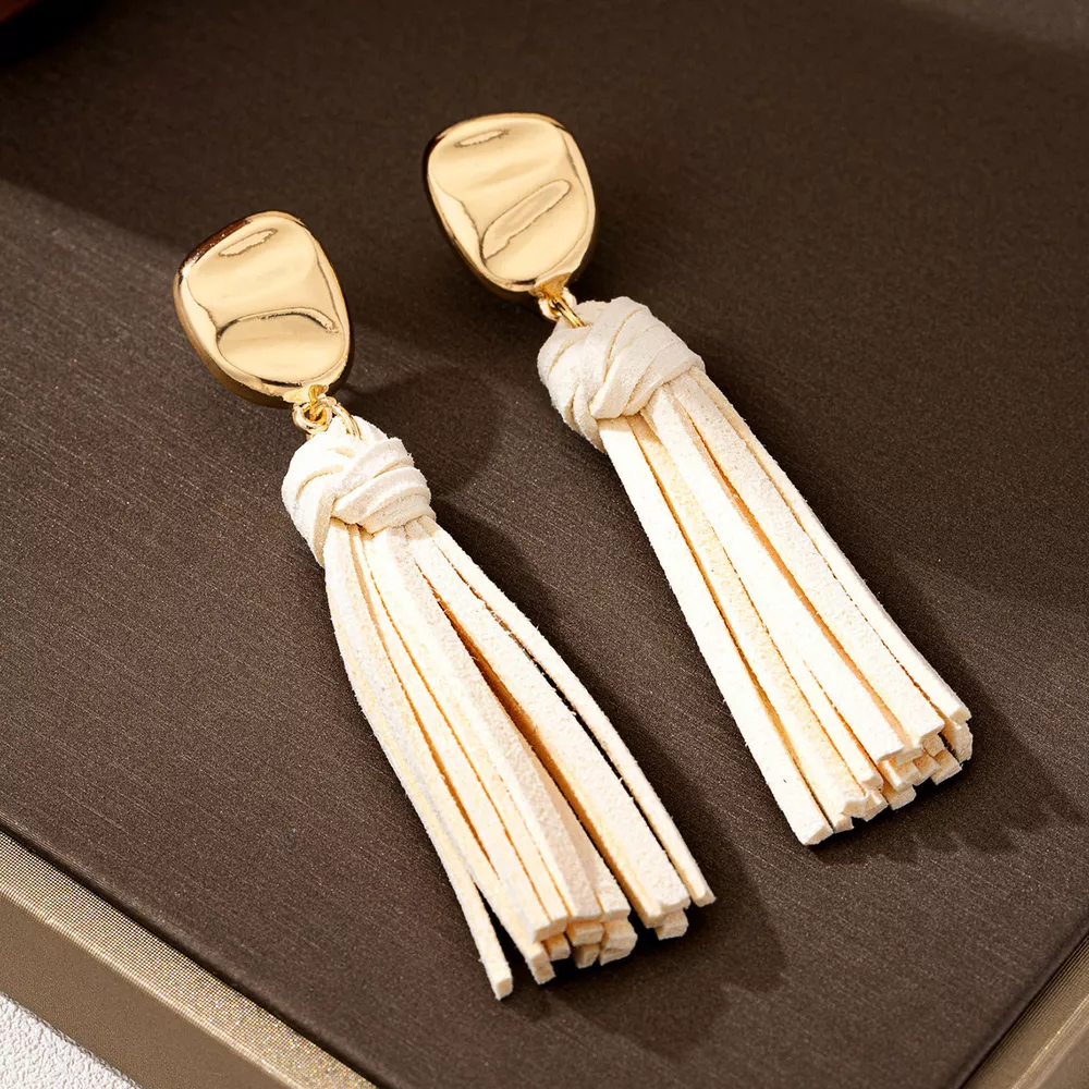 18K Gold-Plated Tassel Earrings, image 4
