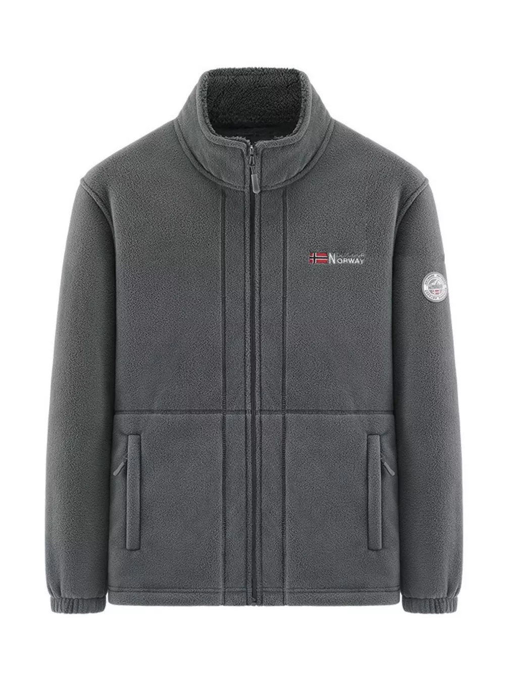 Men's Plus Size Zip Up Long Sleeve Jacket, image 6