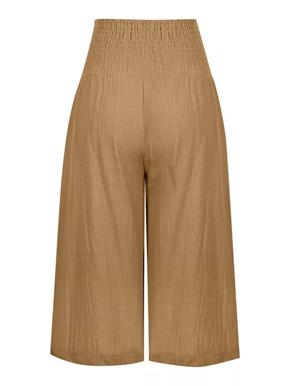 Smocked Wide-Leg Capri Pants, image 24