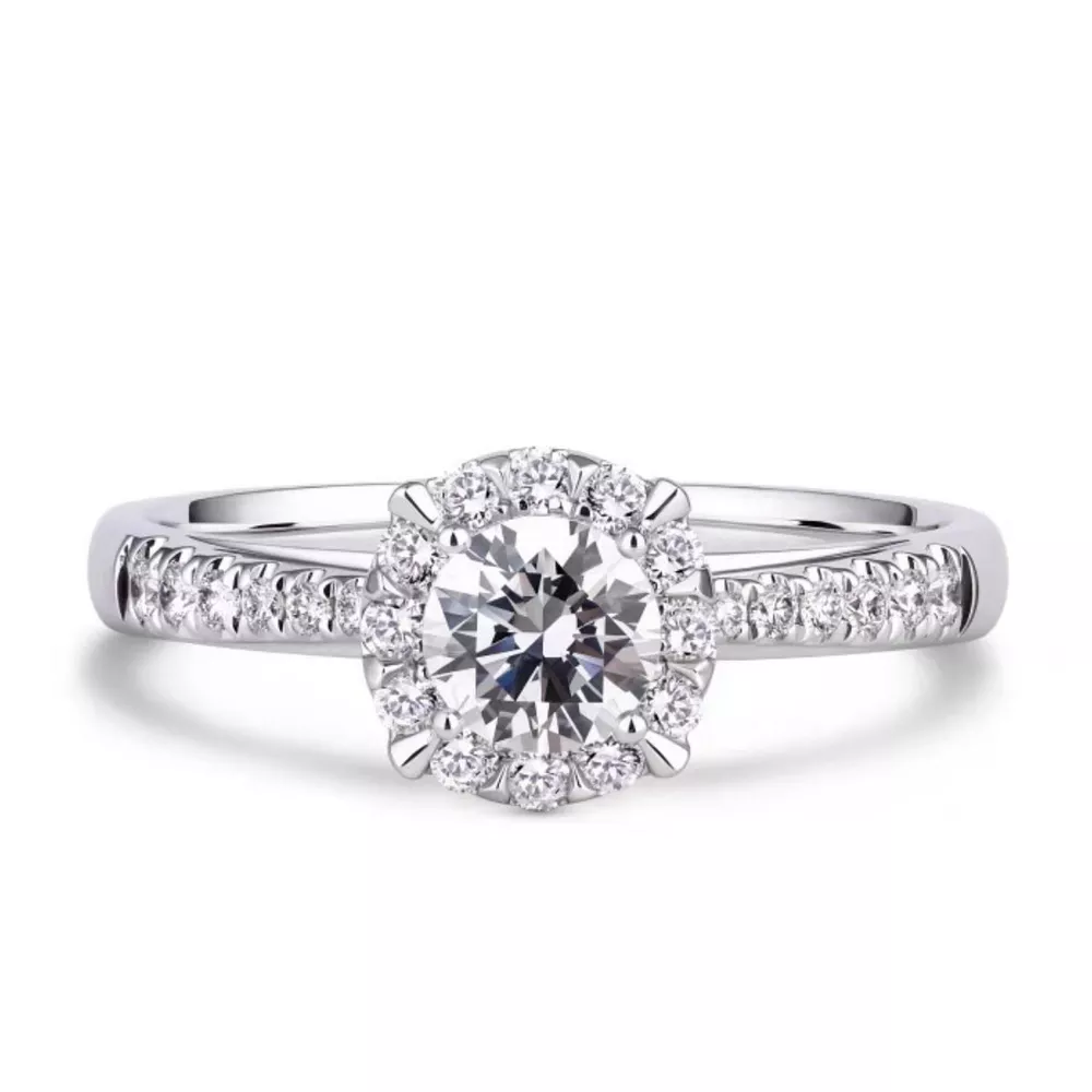 1 Carat 925 Sterling Silver Moissanite Ring, image 3