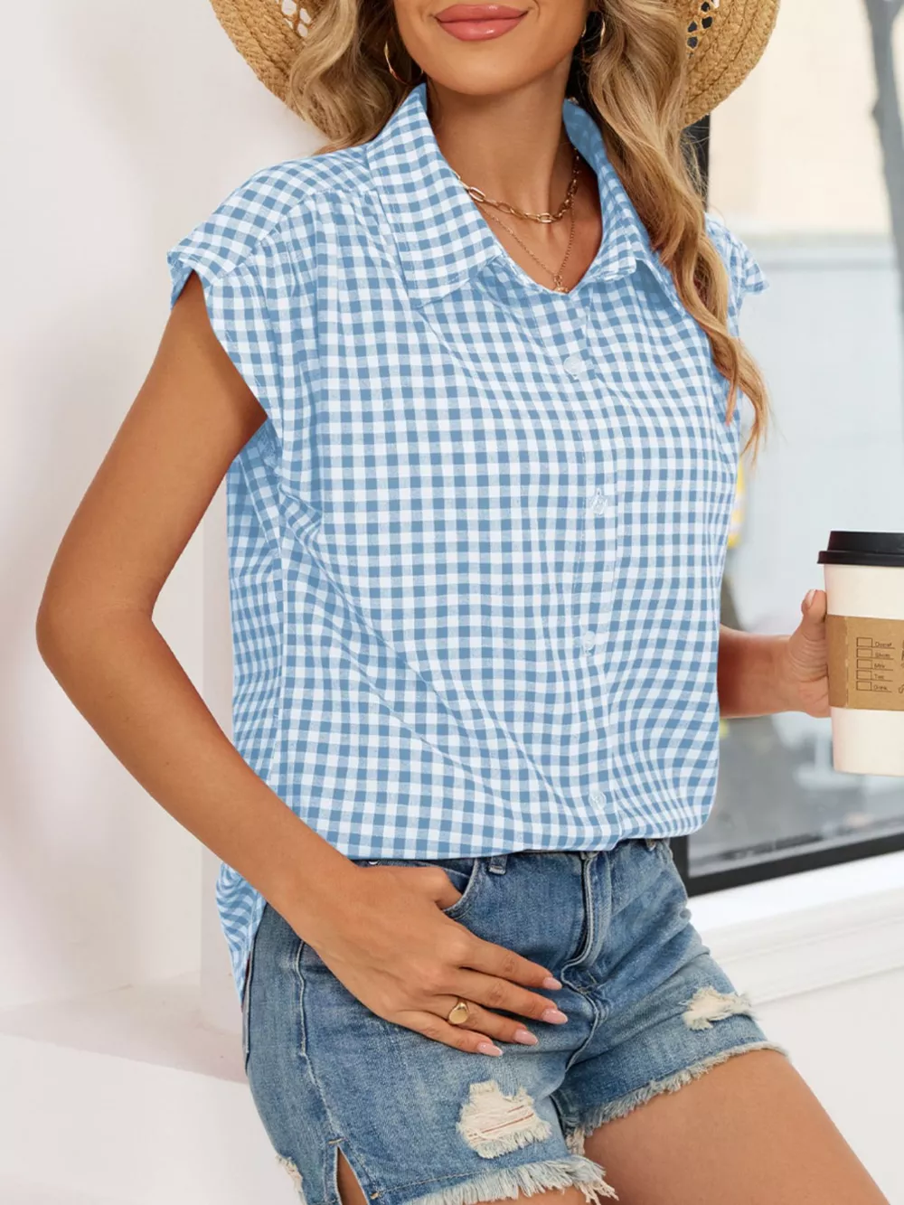 Gingham Button-Down Shirt, image 14