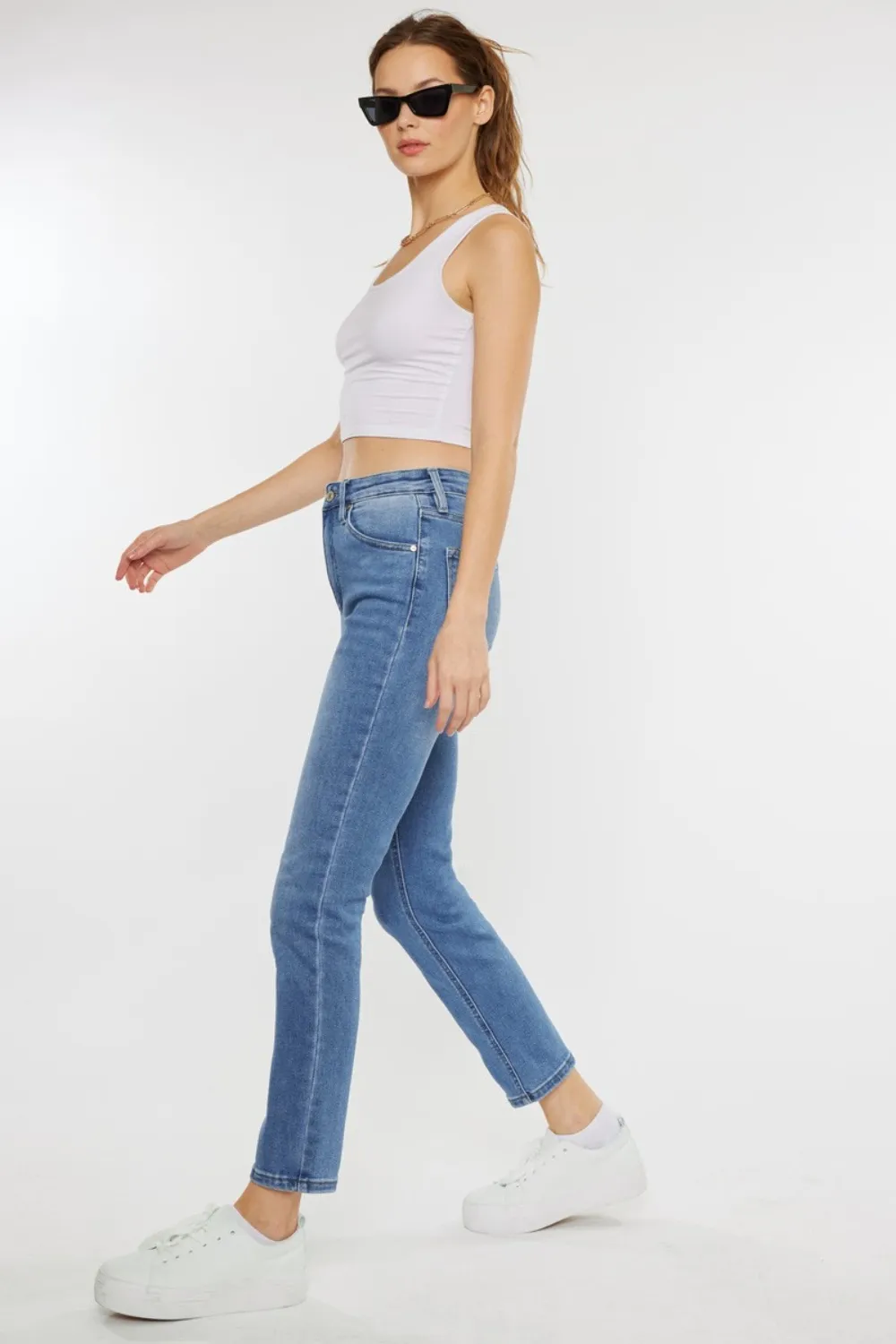 Full Size Cat's Whiskers High Waist Jeans, image 10