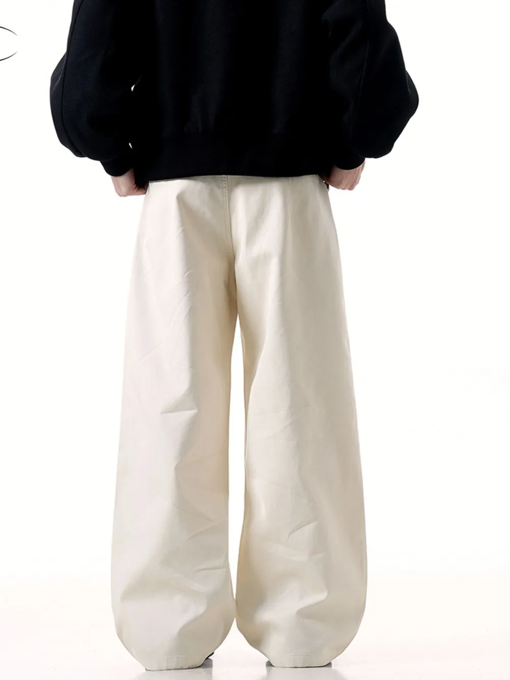 Men's Wide Leg Cargo Pants with Zipper Closure Pockets, image 6