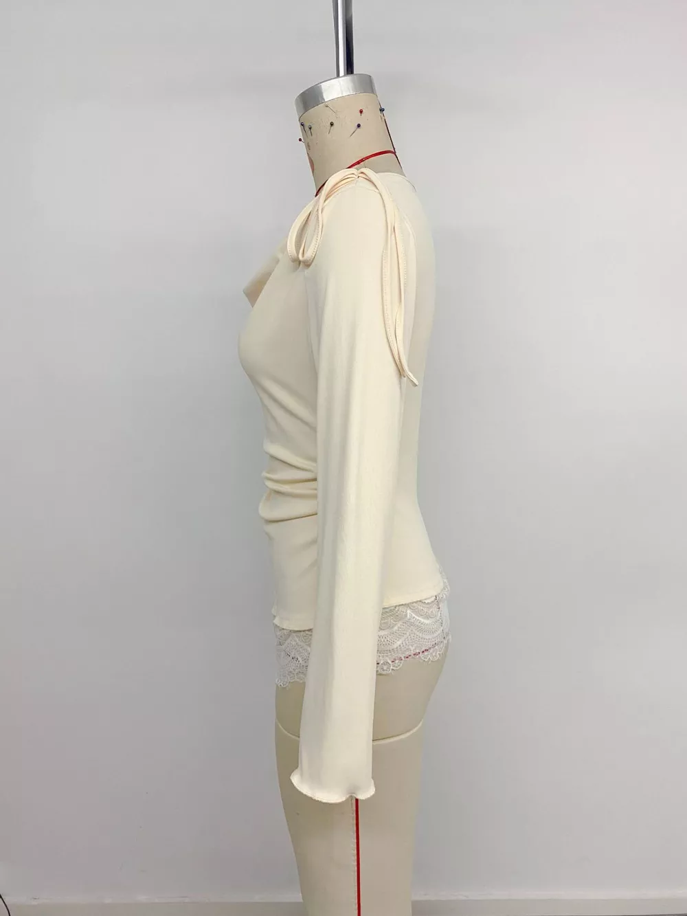 Lace Trim Long Sleeve T-Shirt, image 8