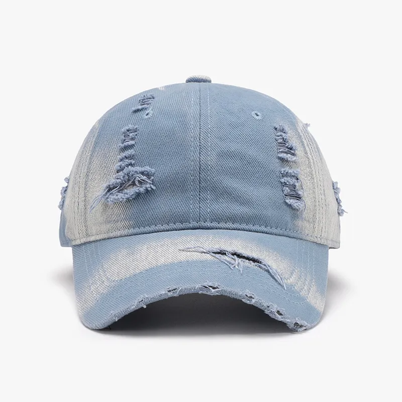 Distressed Adjustable Cotton Baseball Cap, image 7