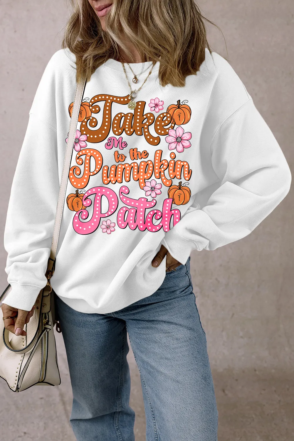 Letter Graphic Long Sleeve Sweatshirt, image 3