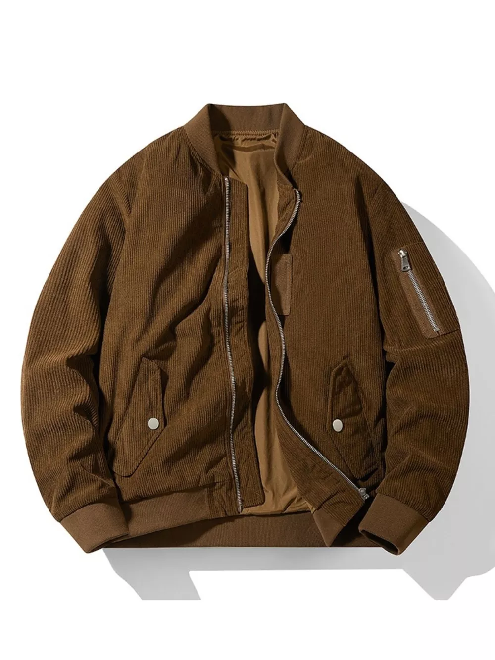 Men's Plus Size Zip Up Long Sleeve Jacket, image 3