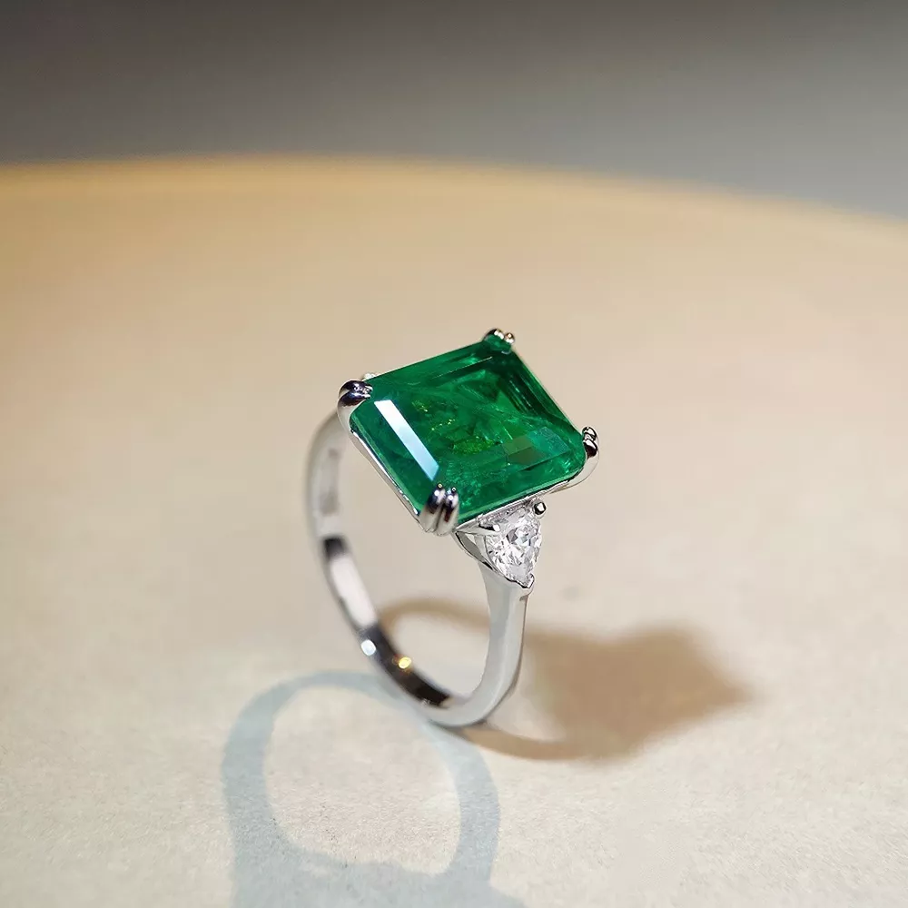 925 Sterling Silver Zircon Geometric Ring, image 8