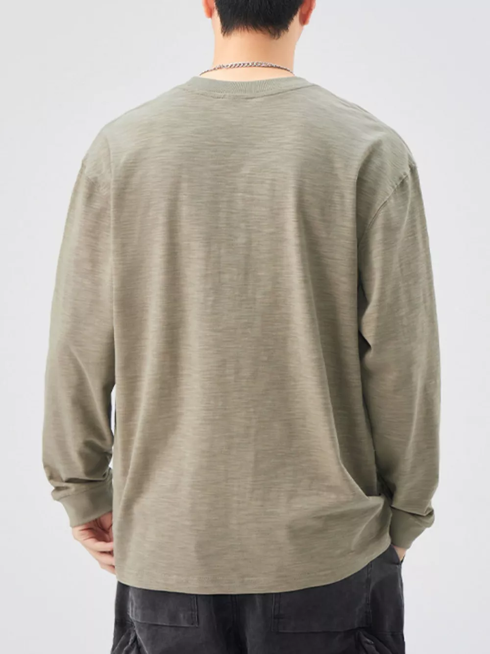 Men's Plus Size Casual Long Sleeve T-Shirt, image 6