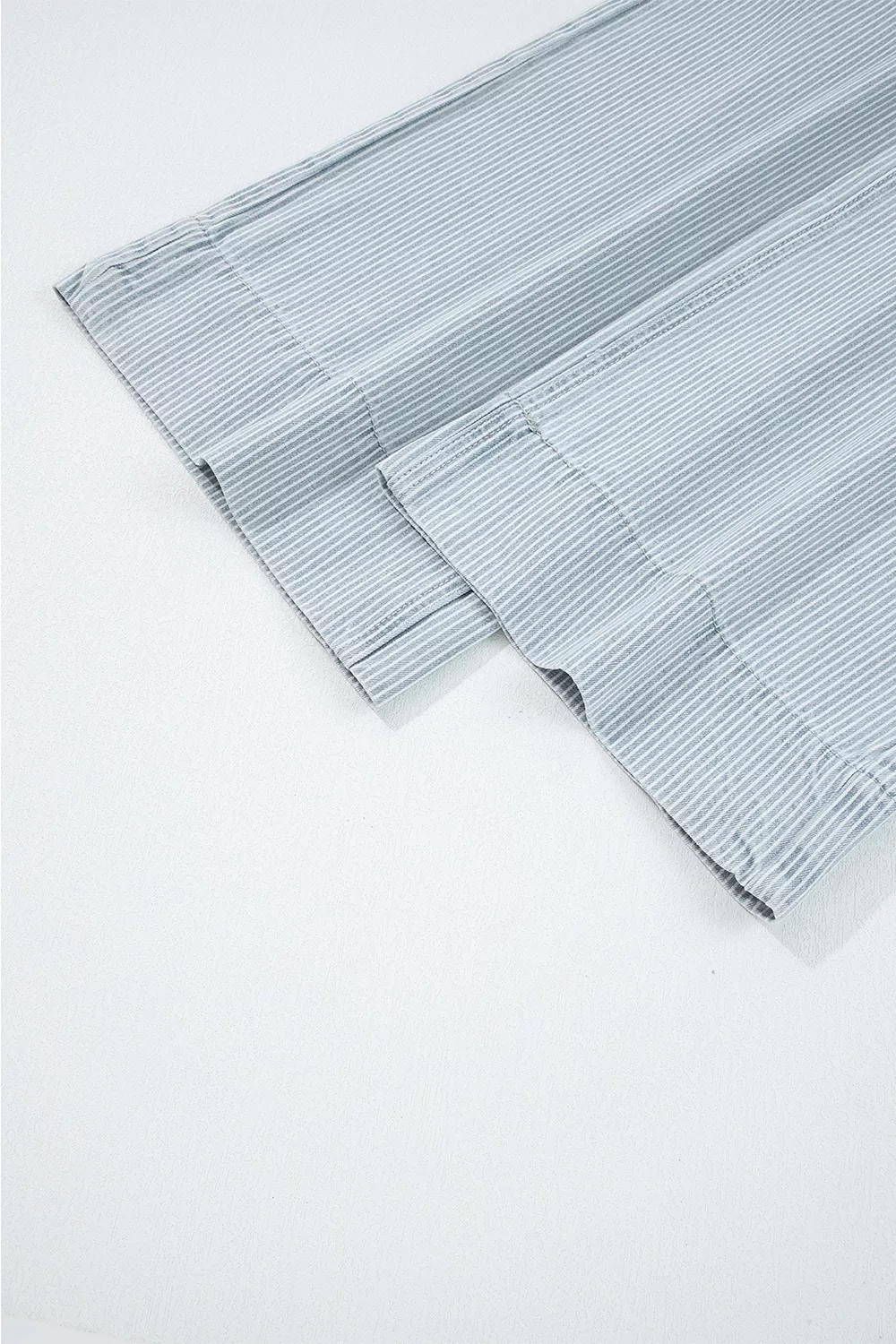 Striped Wide-Leg Cropped Jeans, image 14