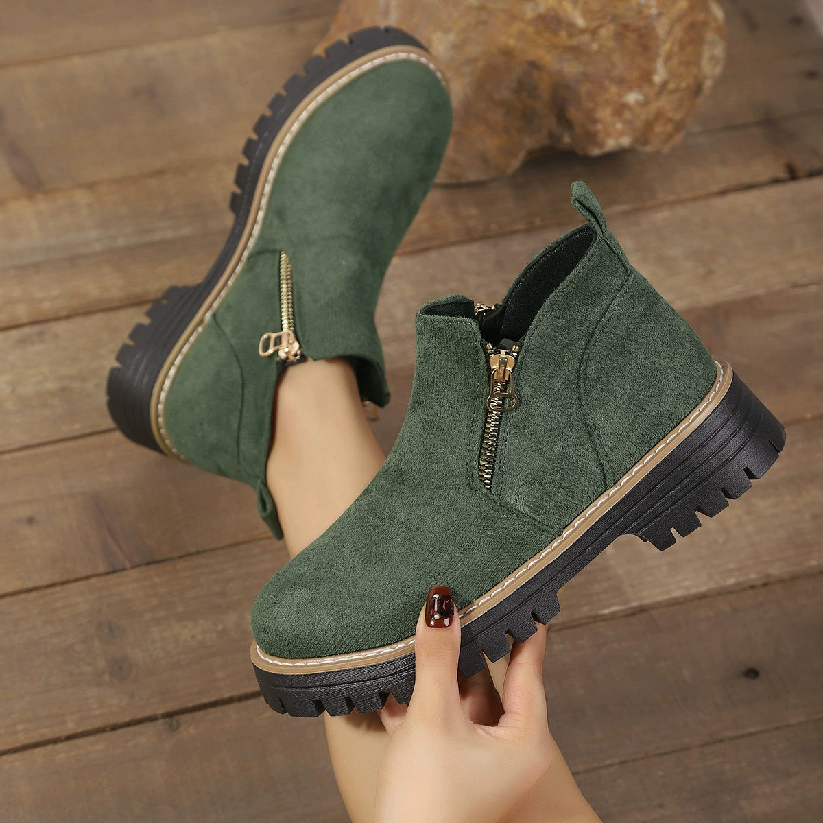 Round Toe Platform Boots, image 3