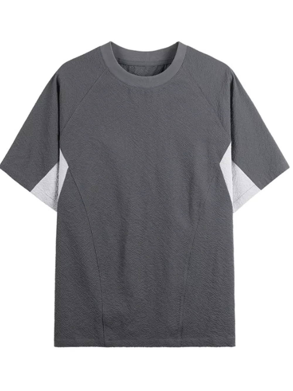 Men's Plus Size Contrast Round Neck Short Sleeve T-Shirt, image 6