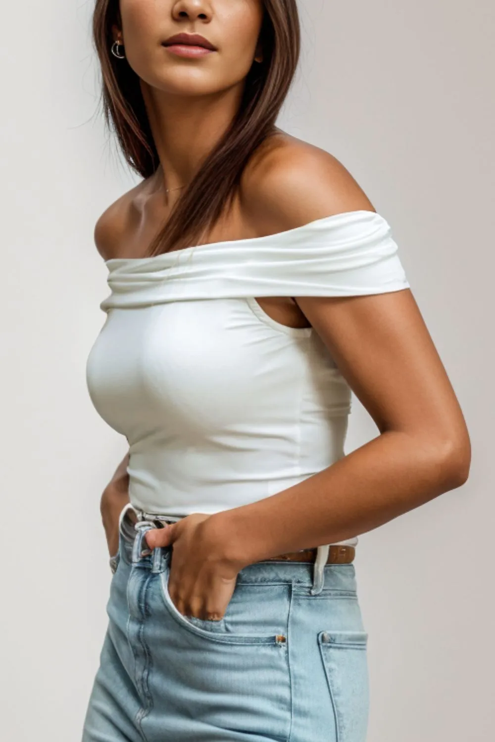 Off-Shoulder Short Sleeve Blouse, image 2