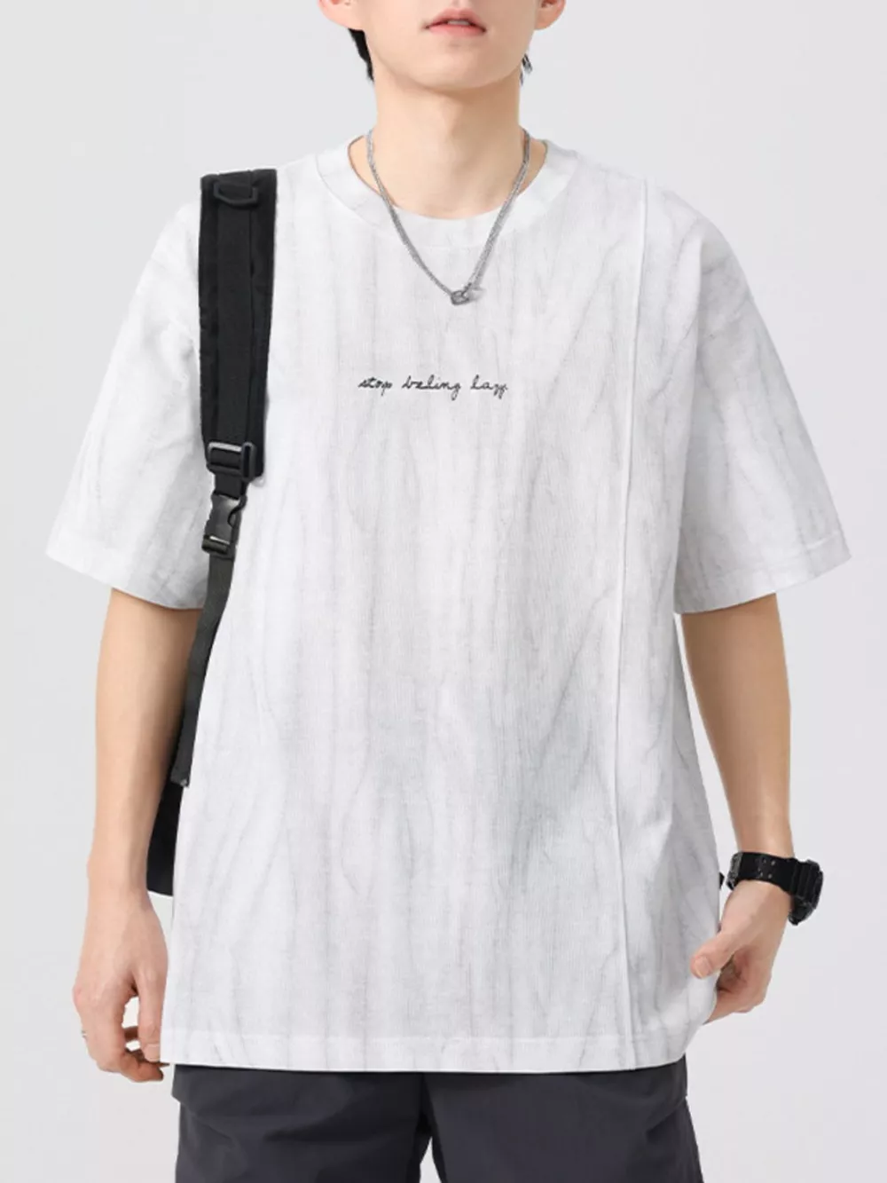 Men's Plus Size Oversized Short Sleeve Round Neck T-Shirt, image 2