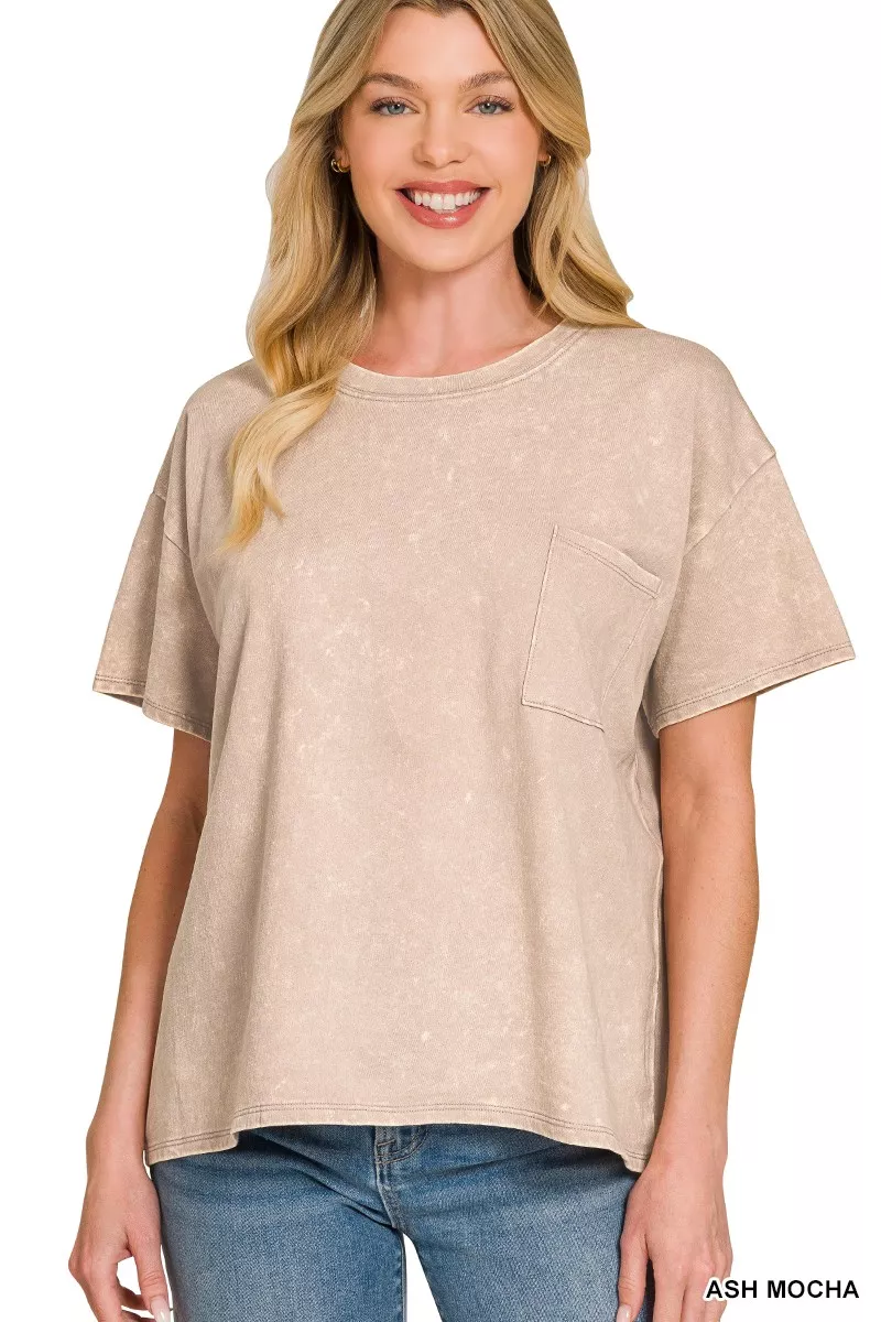 French Terry Acid Washed Relaxed Top & Short Set, image 2