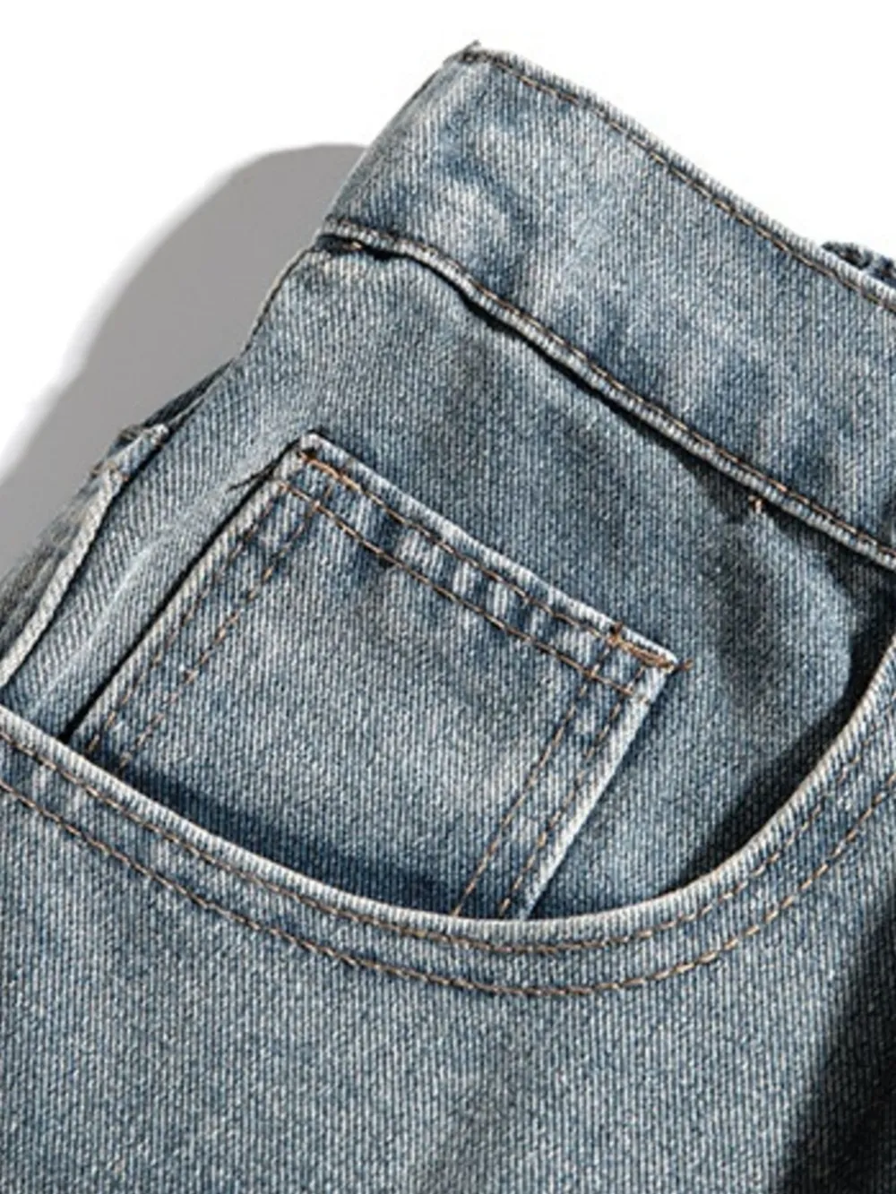 Men's Plus Size Washed Wide Leg Jeans, image 9