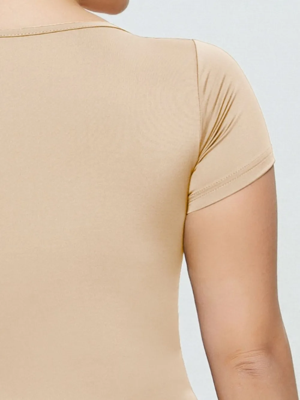 Full Size Square Neck Short Sleeve Bodysuit, image 15