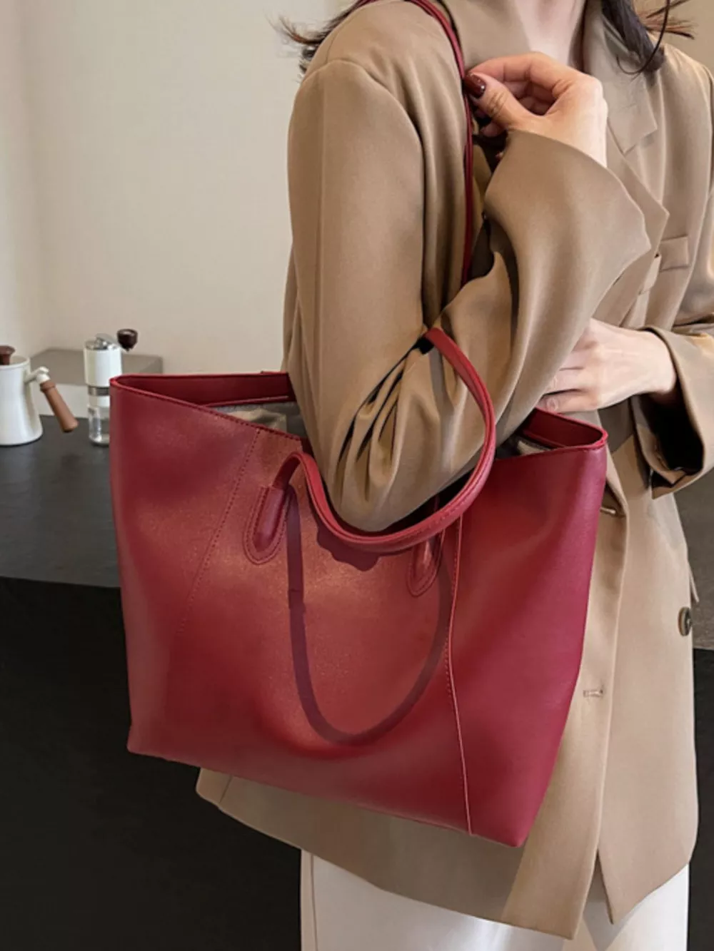 PU Leather Tote Bag, image 5