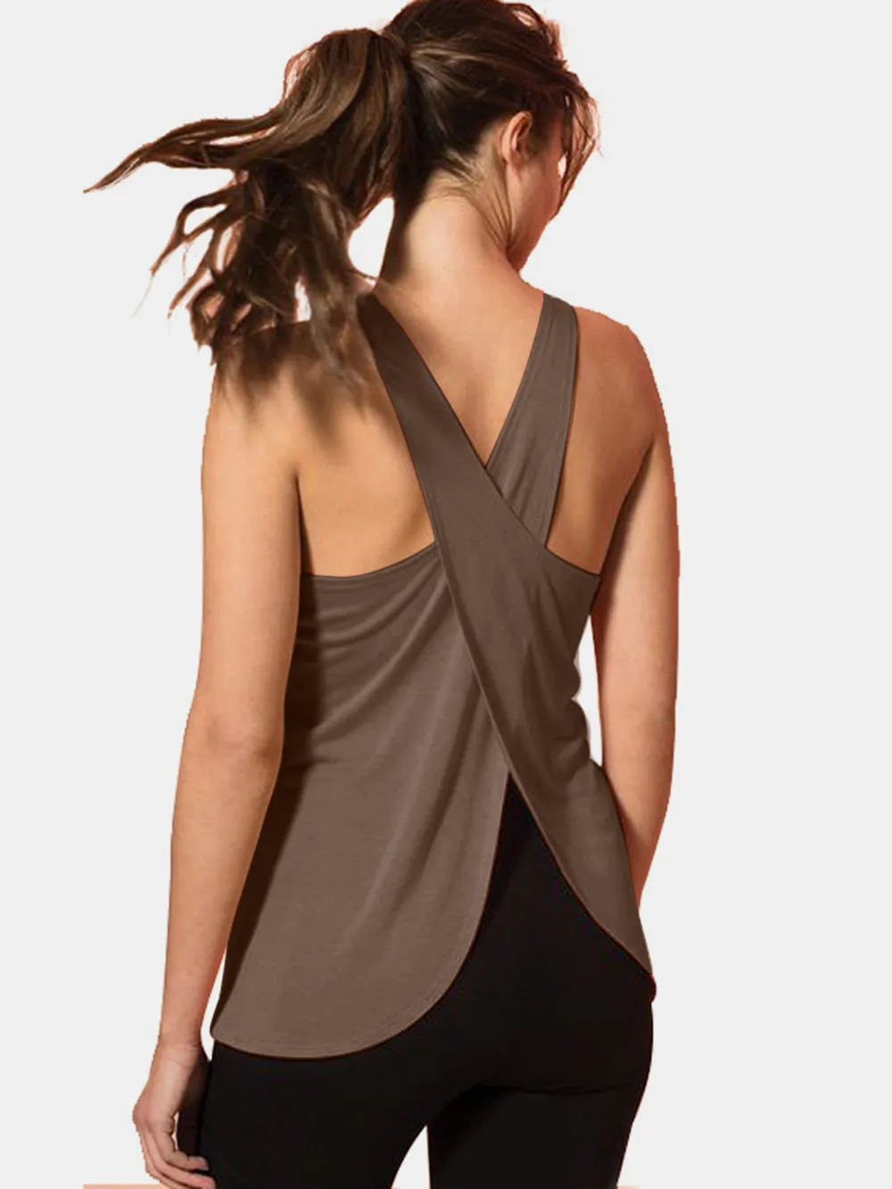 Crisscross Scoop Neck Active Tank, image 12
