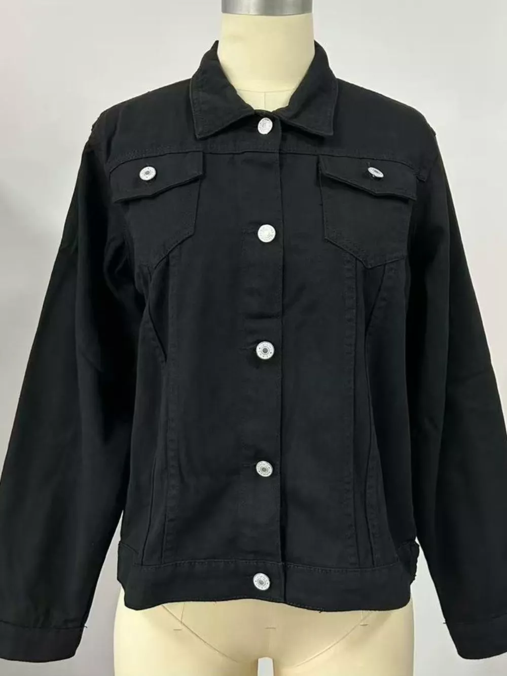Slim-Fit Button Up Denim Jacket, image 5