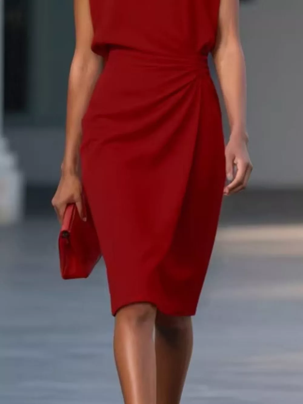 Ruched Waist Sleeveless Dress, image 15
