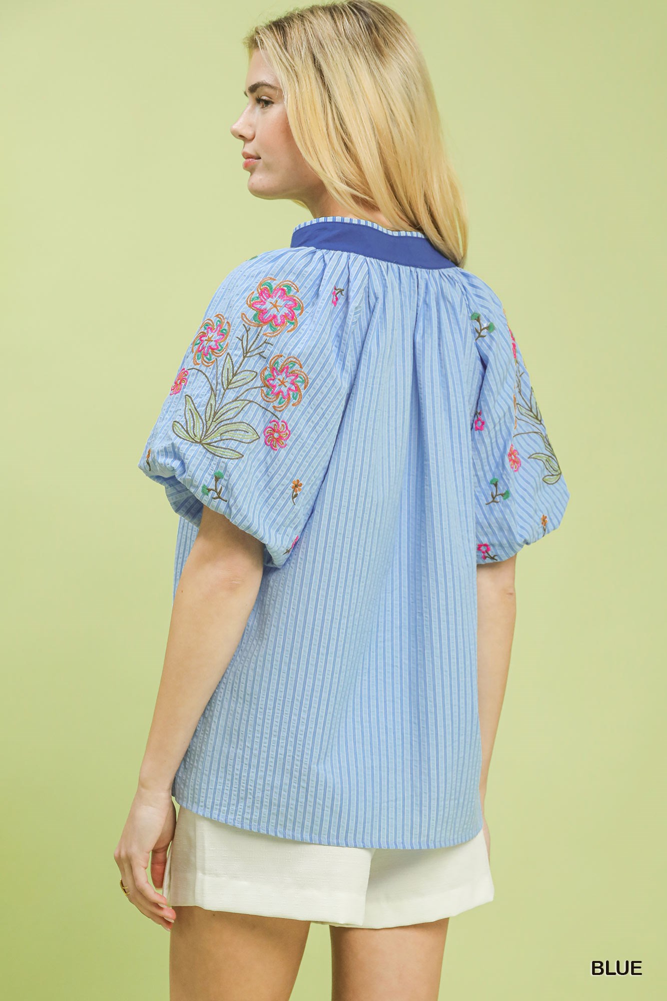 Embroidered Stripe Top, image 3