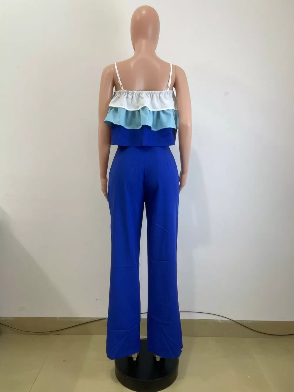 Layered Ruffle Crop Top and Pants Set, image 7