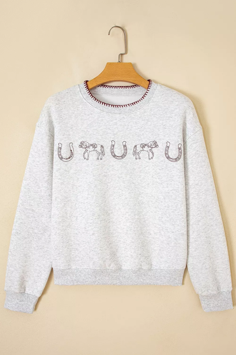 Graphic Round Neck Casual Sweatshirt, image 5