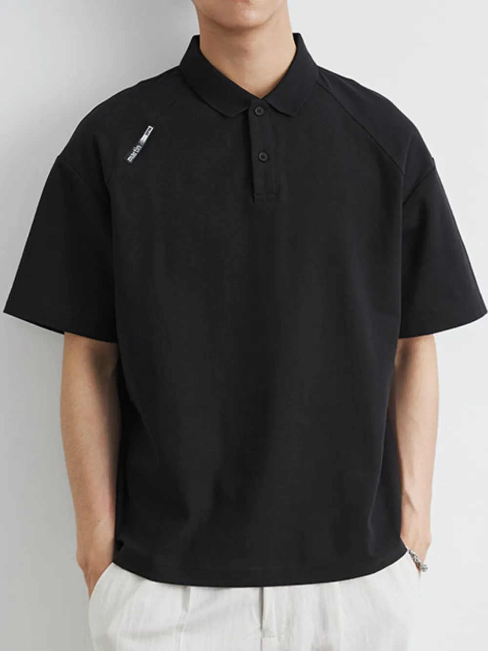 Men's Plus Size Button Detail Short Sleeve Polo, image 2