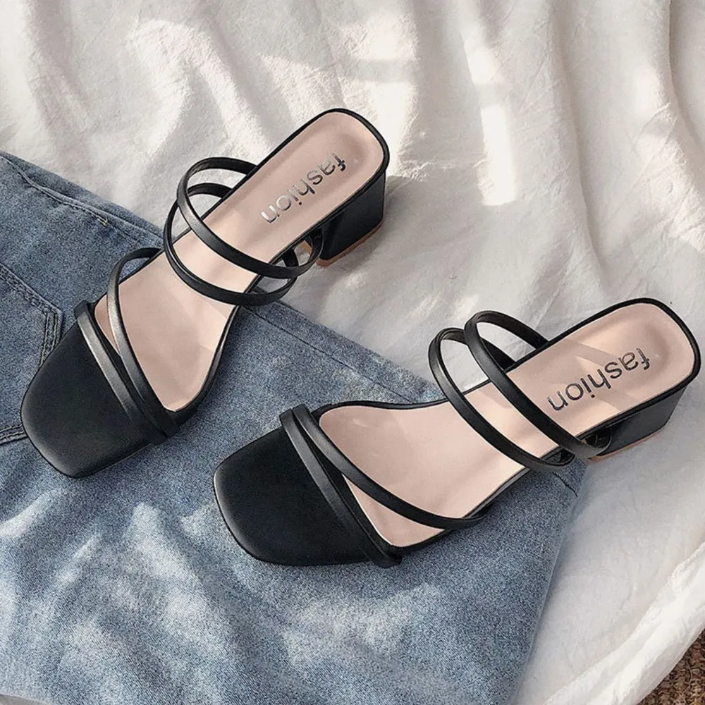 Open Toe Block Heels Sandals, image 6
