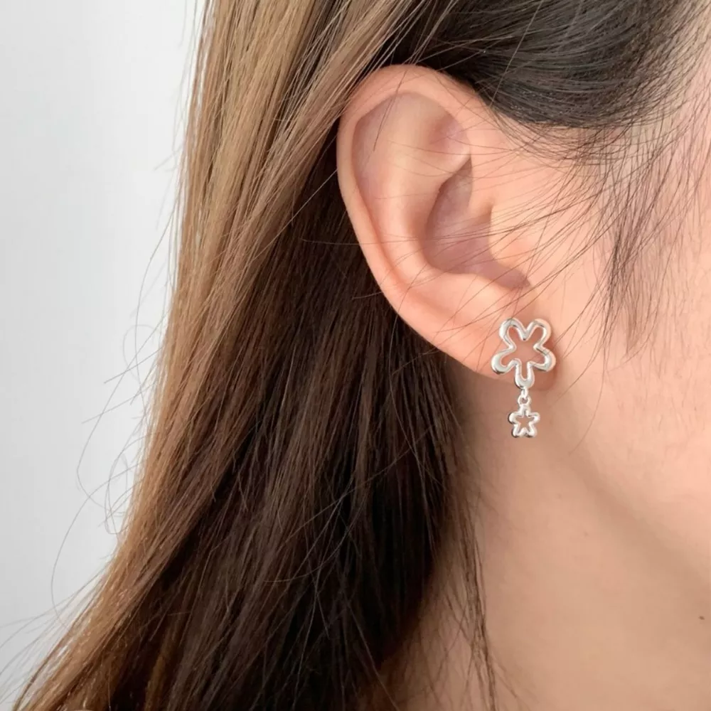 Flower Drop Earrings, image 2