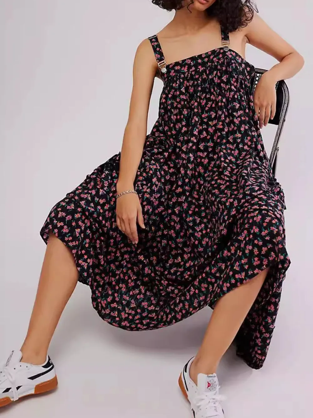 Floral Print Square Neck Summer Dress, image 6