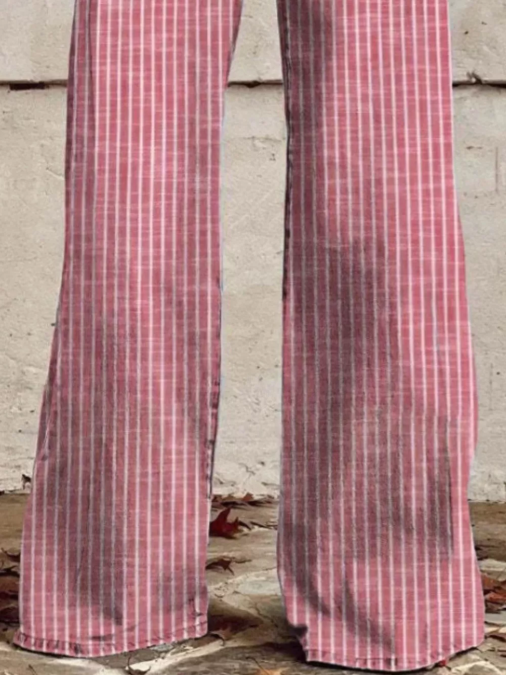 Striped High-Waisted Wide Leg Jeans, image 6