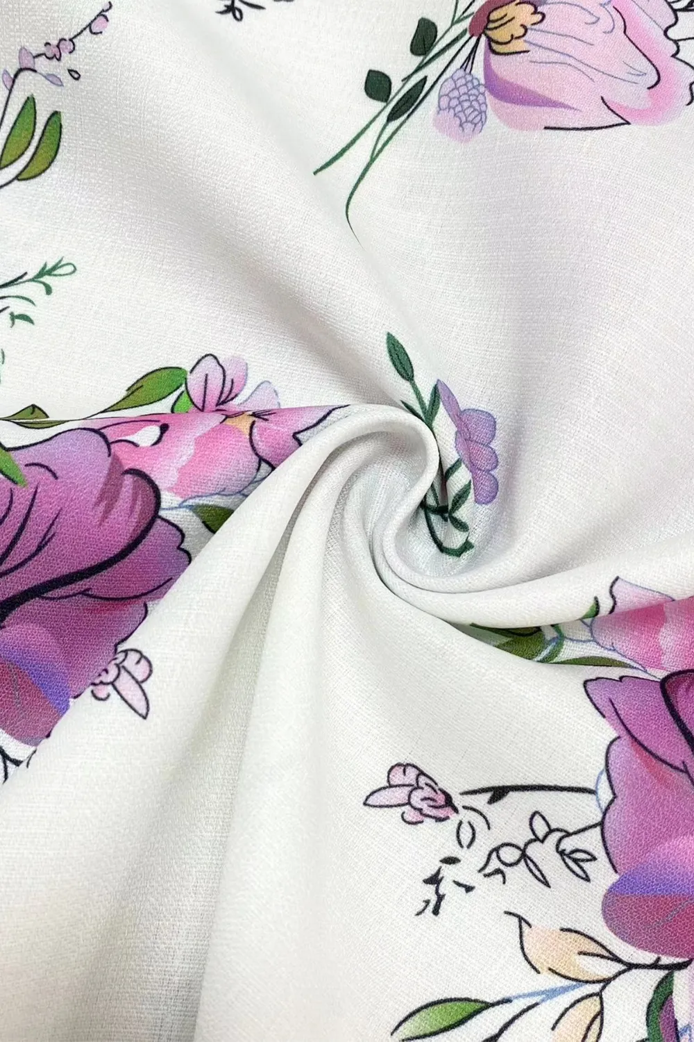 Full Size Printed Tie Neck Short Sleeve Blouse, image 5