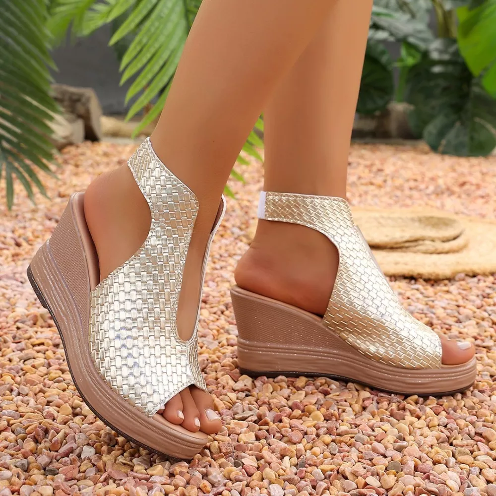 Open Toe Wedge Sandals, image 9
