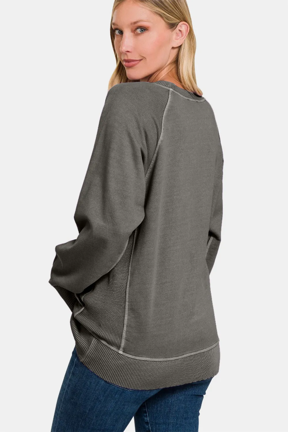 Round Neck Long Sleeve Sweatshirt, image 2