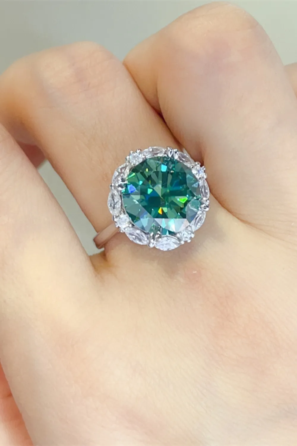 5 Carat Moissanite 925 Sterling Silver Ring, image 2