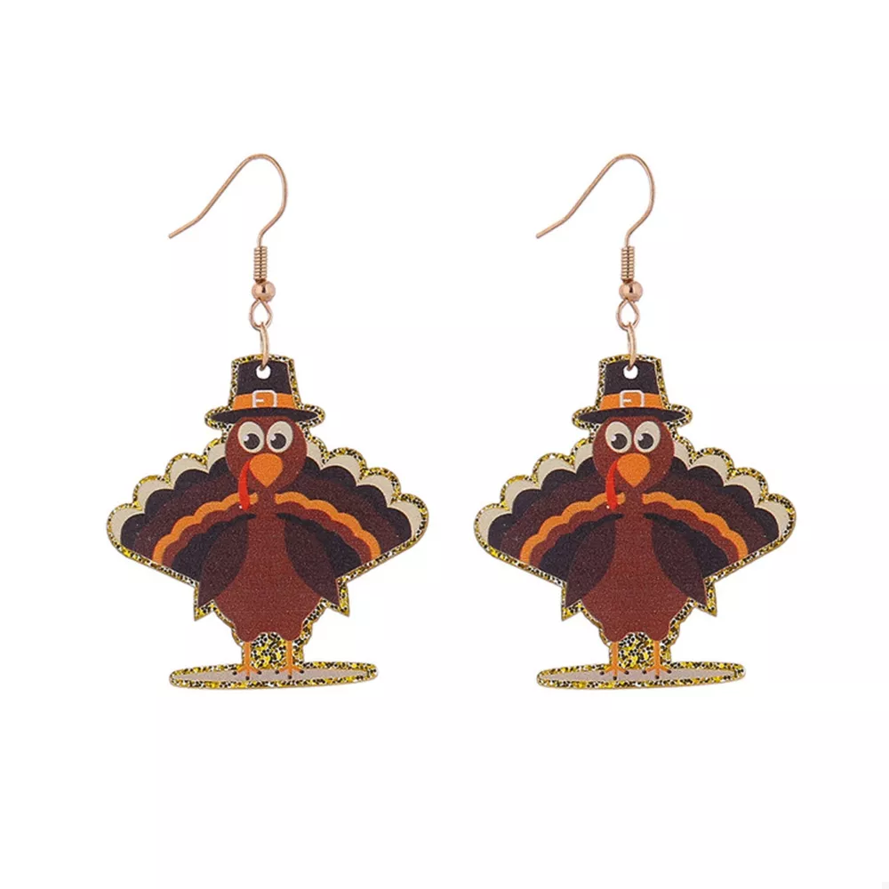 Thanksgiving Turkey Dangle Earrings, image 6