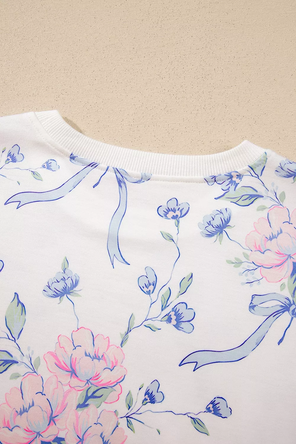 Floral Print Long Sleeve Top Elastic Waist Skort Two Piece Set, image 8