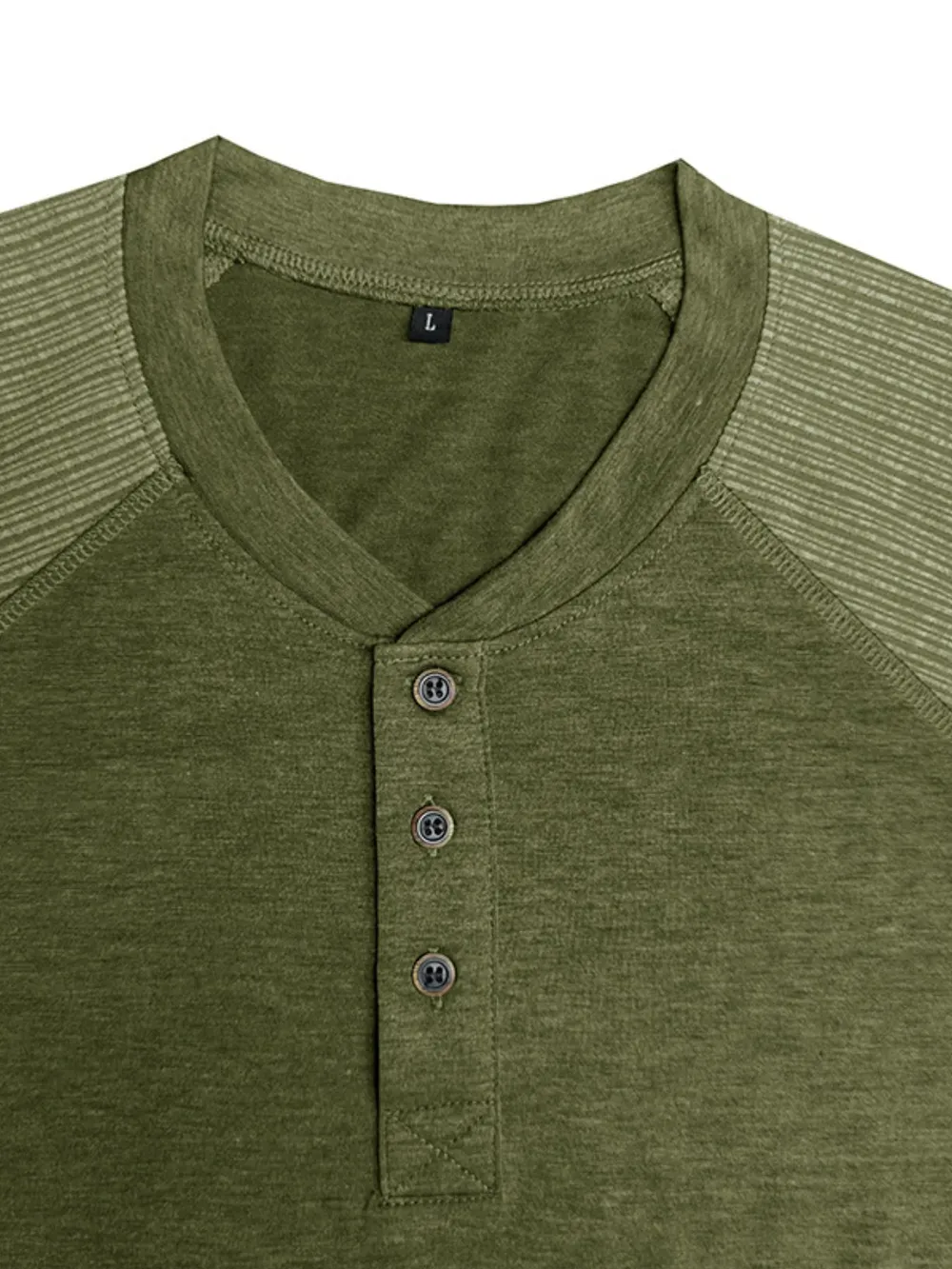 Men's Short Sleeve Henley Button Top, image 5